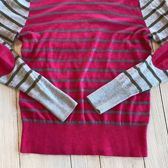 Halogen NWOT pink striped crewneck sweater size XS - Picture 2 of 4